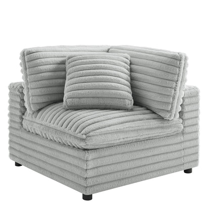 Gray Polyester Modular Sectional Sofa - 2 Pieces for Living Room