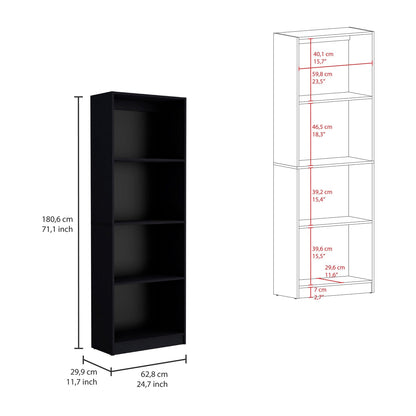 Wenge 3 Piece Bookcase Set - 8 Shelves for Living Room