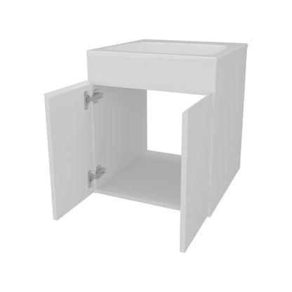 White Bathroom Vanity with Two Doors - Storage Cabinet