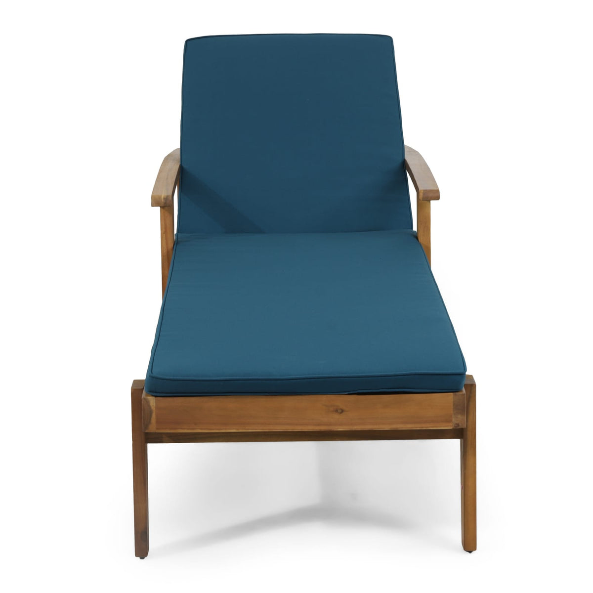 Blue Acacia Wood Patio Chaise Lounge