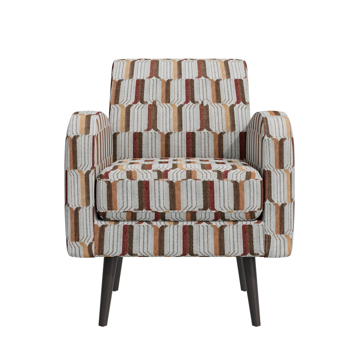 Red Plywood Accent Chair for Stylish Living Room Seating