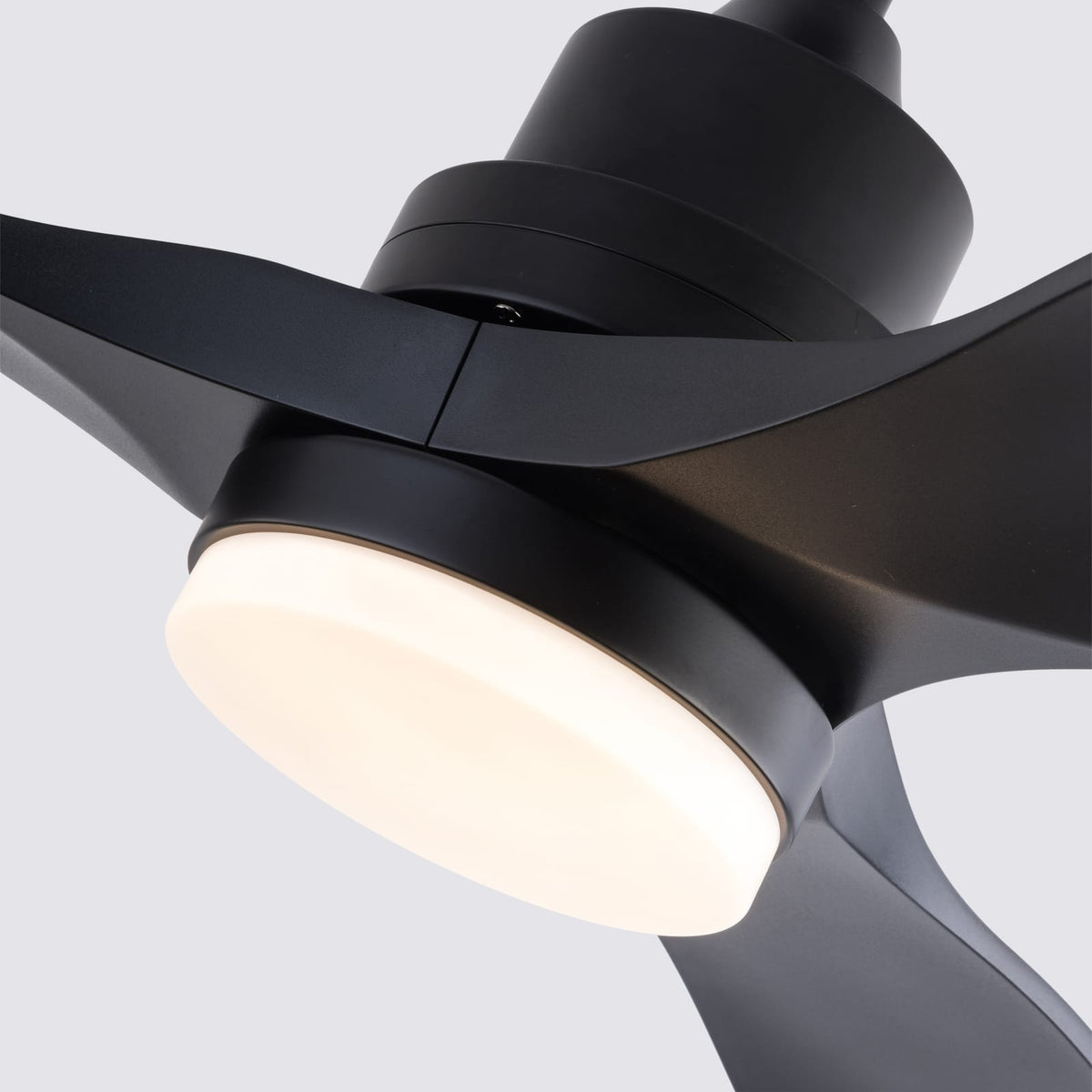 42 Inch Black Ceiling Fan with Lights & Remote - Quiet DC Motor