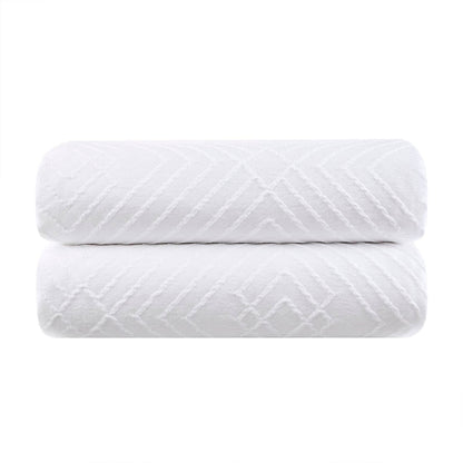1-Piece Full/Queen Essential Lark Coverlet, White - Soft Polyester Blanket