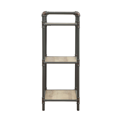 3 Tier Tall Bookshelf - Ancient Oak Gray MDF
