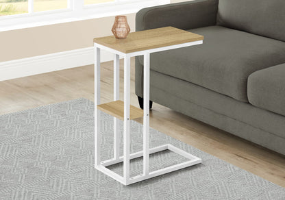 C-Shaped Accent Table - Natural Finish