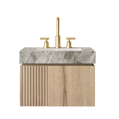 Light Gray Bathroom Vanity with Sink - 24" Storage Cabinet