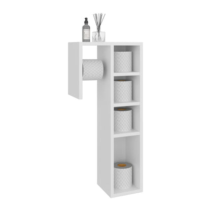 White Bathroom Storage Cabinet - 6.9 x 12.3 x 12.3", Engineered Wood