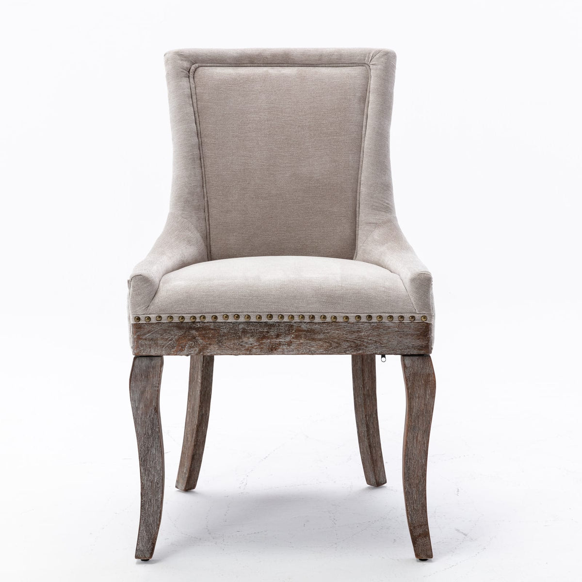 A&A Furniture Ultra Side Dining Chair - Beige Set of 2