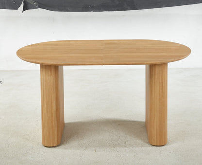 4-6 Person Oak Dining Table - MDF Top