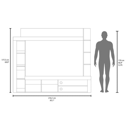 Multicolor Particle Board TV Stand with Storage