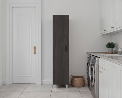Brown Engineered Wood 4 Shelf Cabinet Storage
