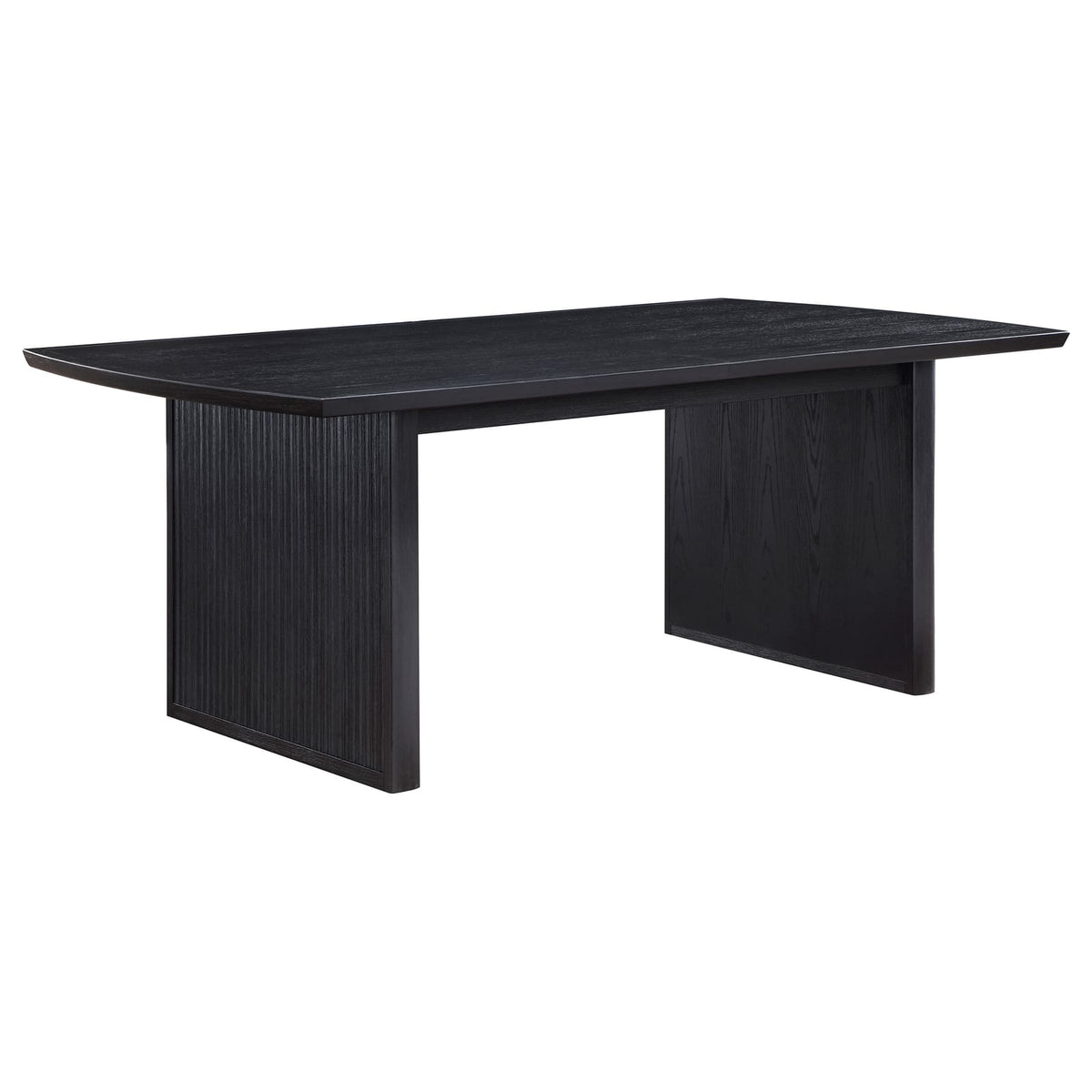 Black Wood Dining Table with Extension Leaf for Kitchen & Dining Rooms