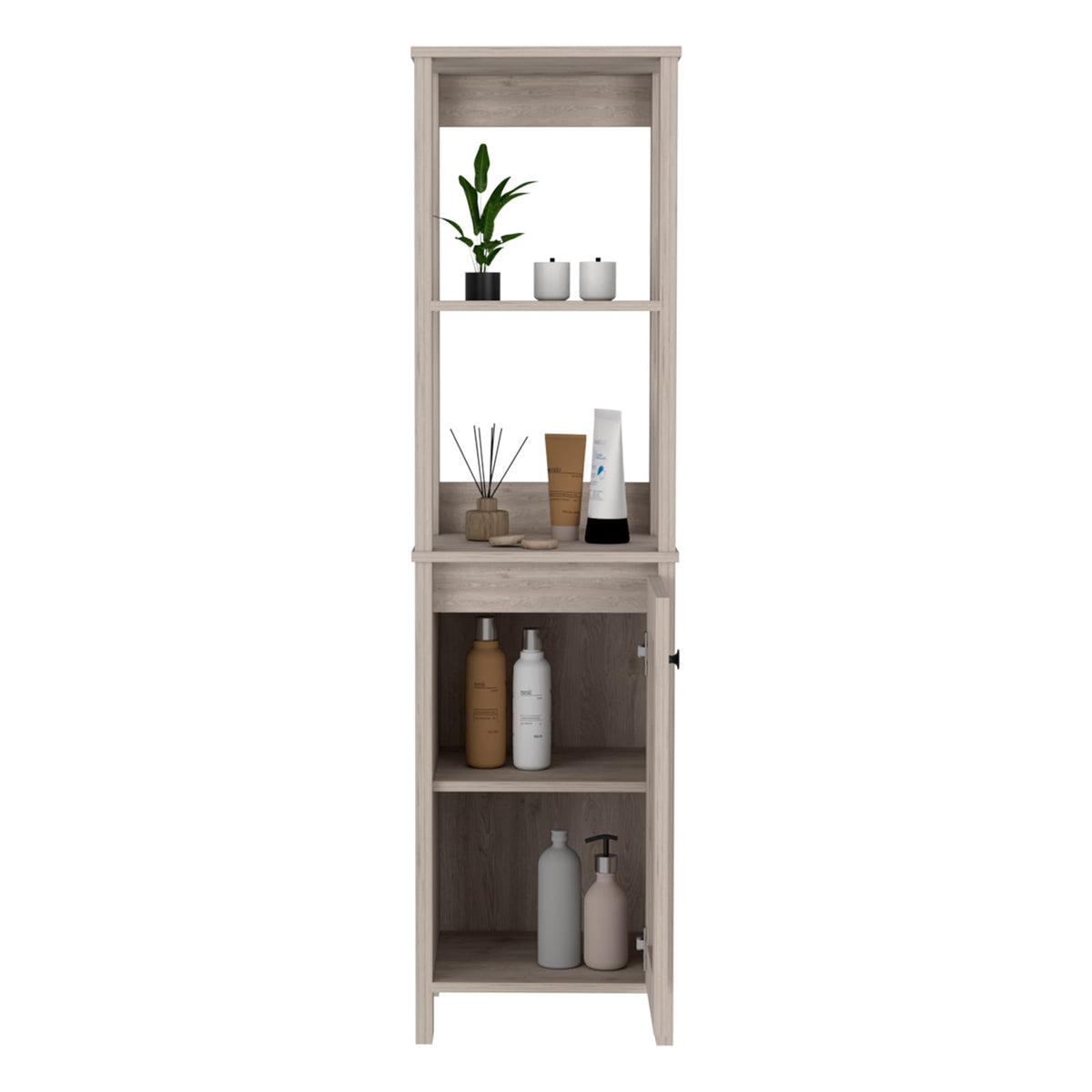 St. Clair Linen Cabinet - Grey Bathroom Storage
