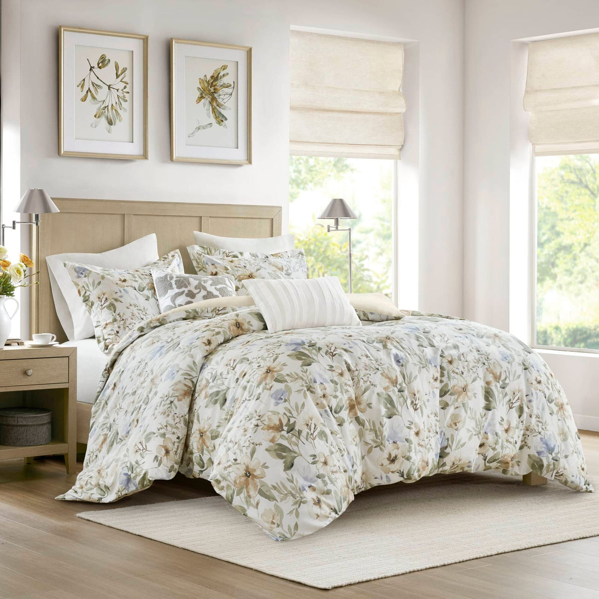 5-Piece Cotton Sateen Print Duvet Set - Multi Color