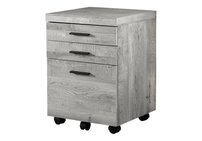 Home Office Grey Particle Board File Cabinet with Rolling Casters for Office Storage