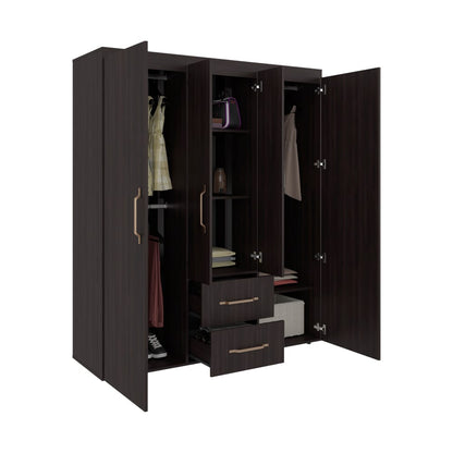Brown Engineered Wood Dresser - 59" Wide Storage