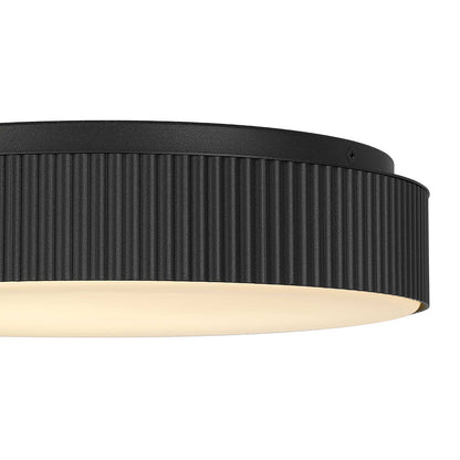 13 Inch Black LED Flush Mount - Bedroom Lighting