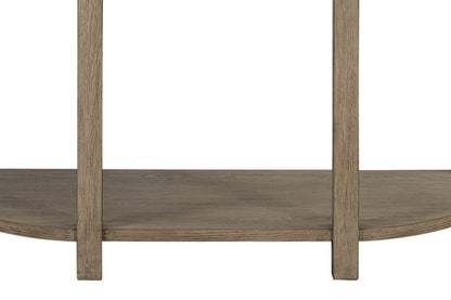 Taupe Natural Wood Console Table - 1 Drawer for Living Room