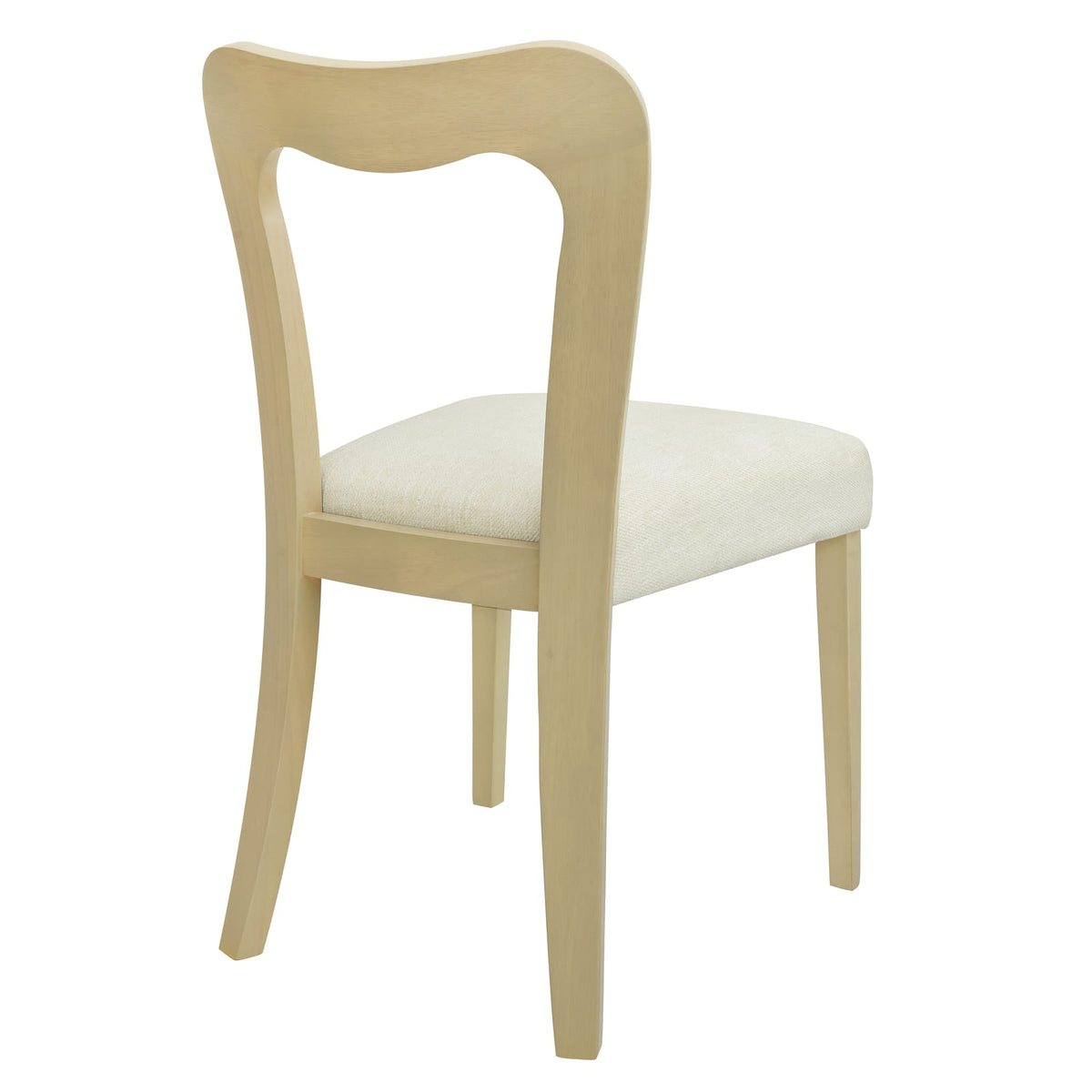 Beige Natural Ash Dining Chairs Set of 2
