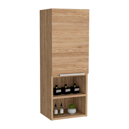 Beige Particle Board Medicine Cabinet - 32" Tall Storage