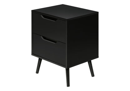 Black Accent Table with Storage Drawers - 24" High