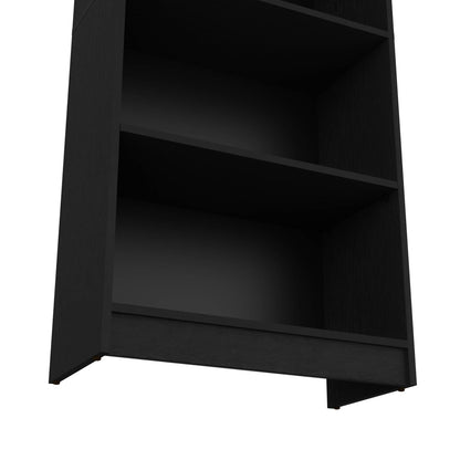 Wenge 5-Shelf Bookcase - Expansive Storage for Living Room