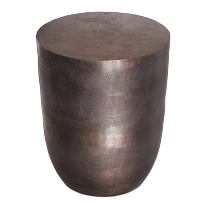 Copper Cast Aluminum Round Accent Table - 16.5" Diameter