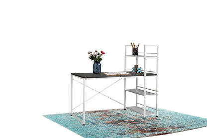Reversible Smart Workstation Desk - Brown & White for Home Office