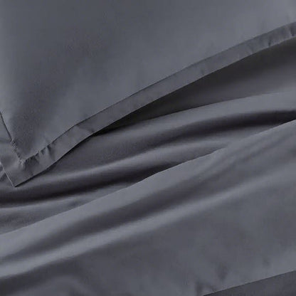 Serta Simply Clean Solid Duvet Cover Grey Twin - Gray Bedding Sets