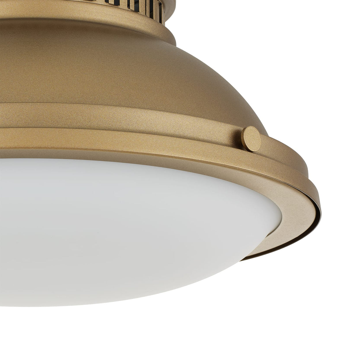 2-Light Brushed Brass Flush Mount - Bedroom Lighting
