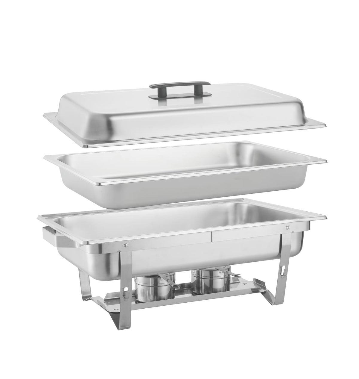Stainless Steel Buffet Catering Dish - Silver, 4 Sets