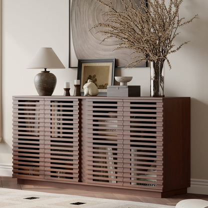 Oak Sideboard Buffet with Shelves - Dining Room Storage