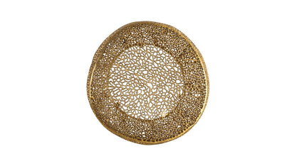 T3502-32 Round Aluminum Coffee Table in Gold - Modern Accent Table