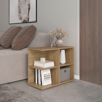 Beige Brown 4 Shelf Console Table - Primary Living Space