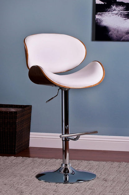 White Metal Bar Stool - 36" to 44" Height for Living Room