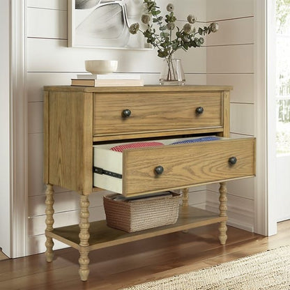 Accent Chest - Natural Wood Dresser for Bedroom