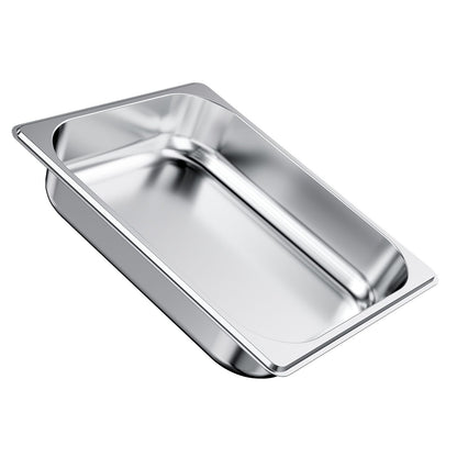 4 Pack Stainless Steam Hotel Pan - 1/2 Size Table Steam Pan, 2.5 Inch Deep