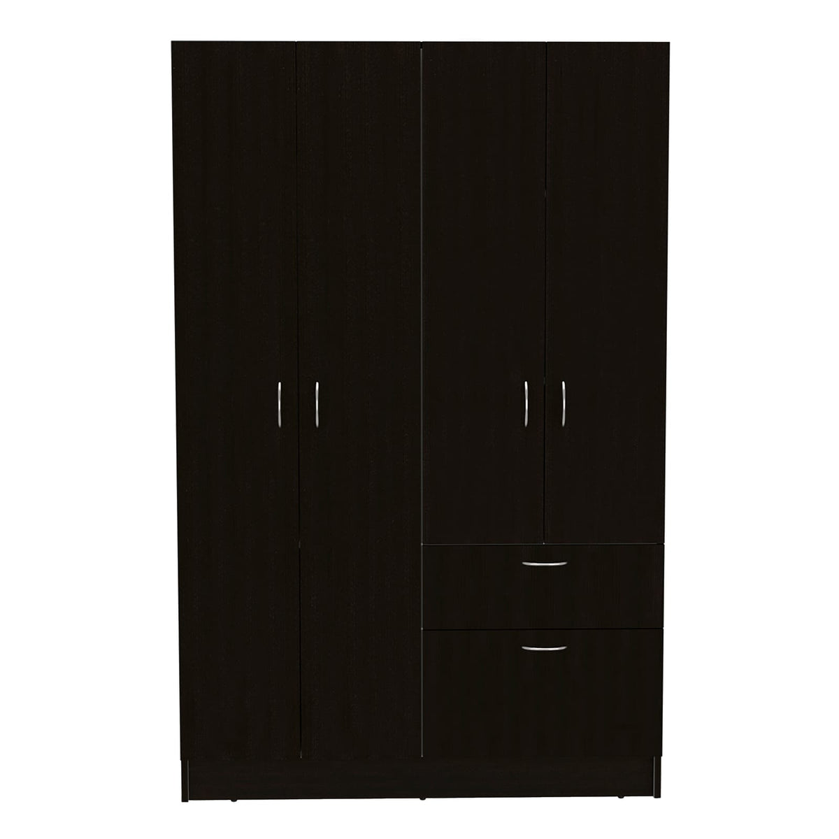 Armoire Alpes: Black & White Bedroom Wardrobe - 67.2" Tall
