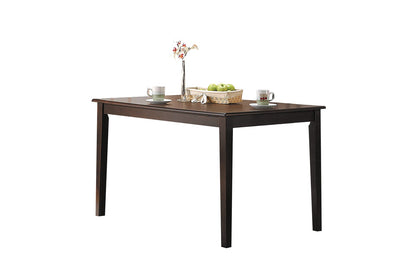 Espresso Synthetic Wood Dining Table with Tapered Legs