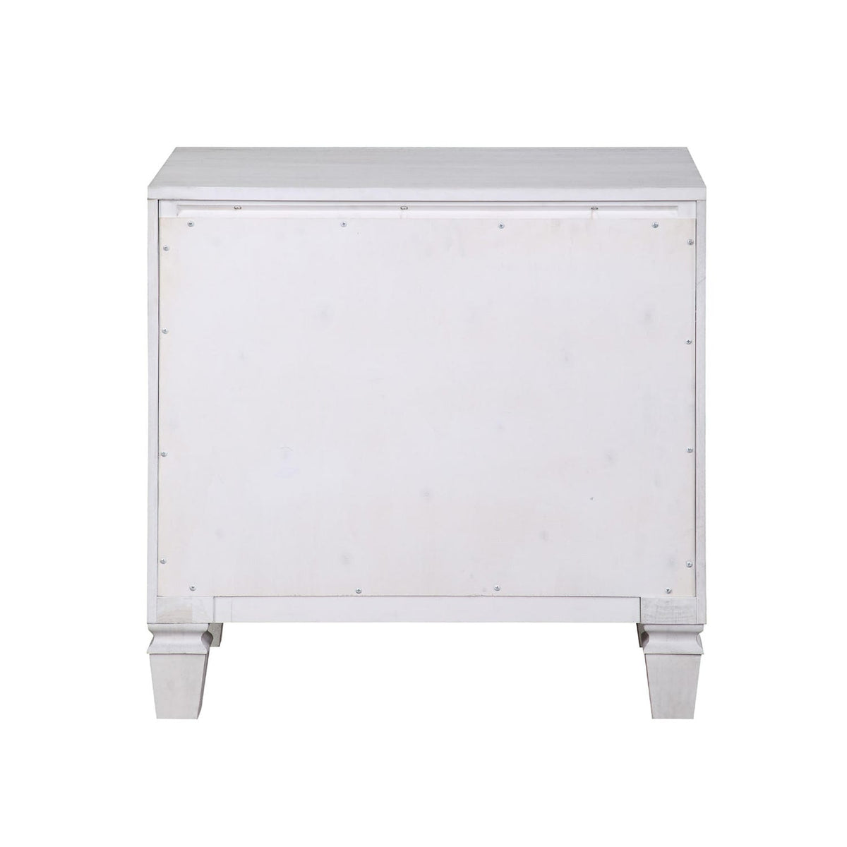 Two-Tone Finish Nightstand - 2 Drawers, Gray & White
