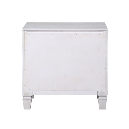 Two-Tone Finish Nightstand - 2 Drawers, Gray & White