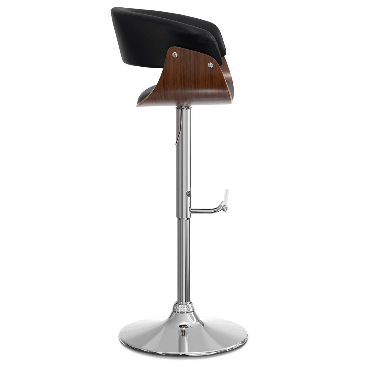 Black Metal Bar Stool - 23.7" Swivel Seat