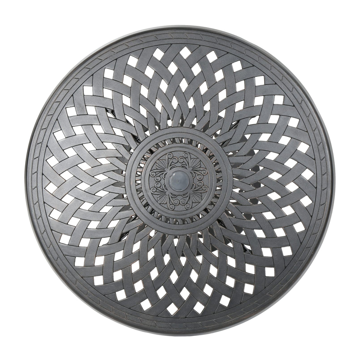 Copper Aluminium Outdoor Bar Table 35 Inch Round