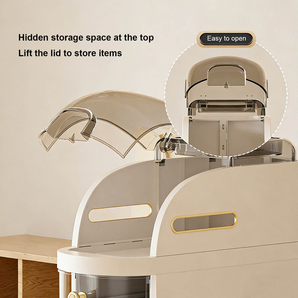 5-Tier White Bathroom Storage Cabinet - Narrow Mobile Shelf