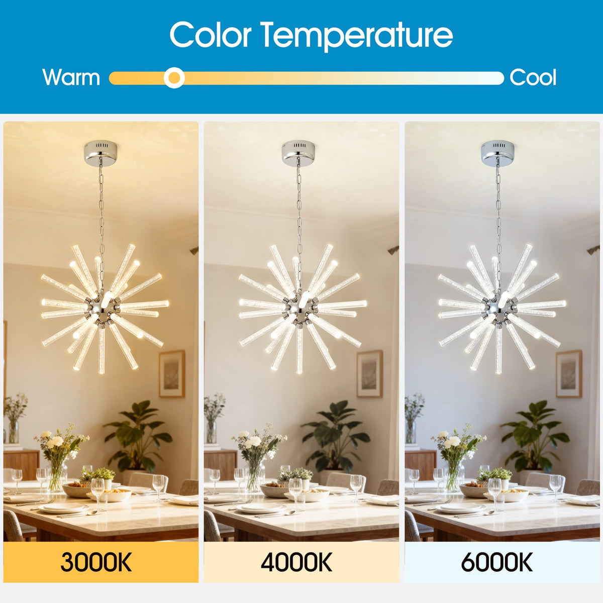 Nickel Metal Bubble Pillar Chandelier - 24 Lights