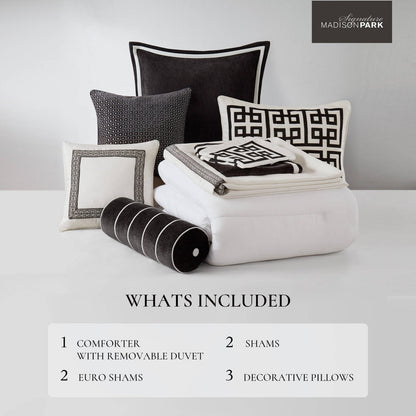 Queen Embroidery Comforter Set - Multicolor Polyester
