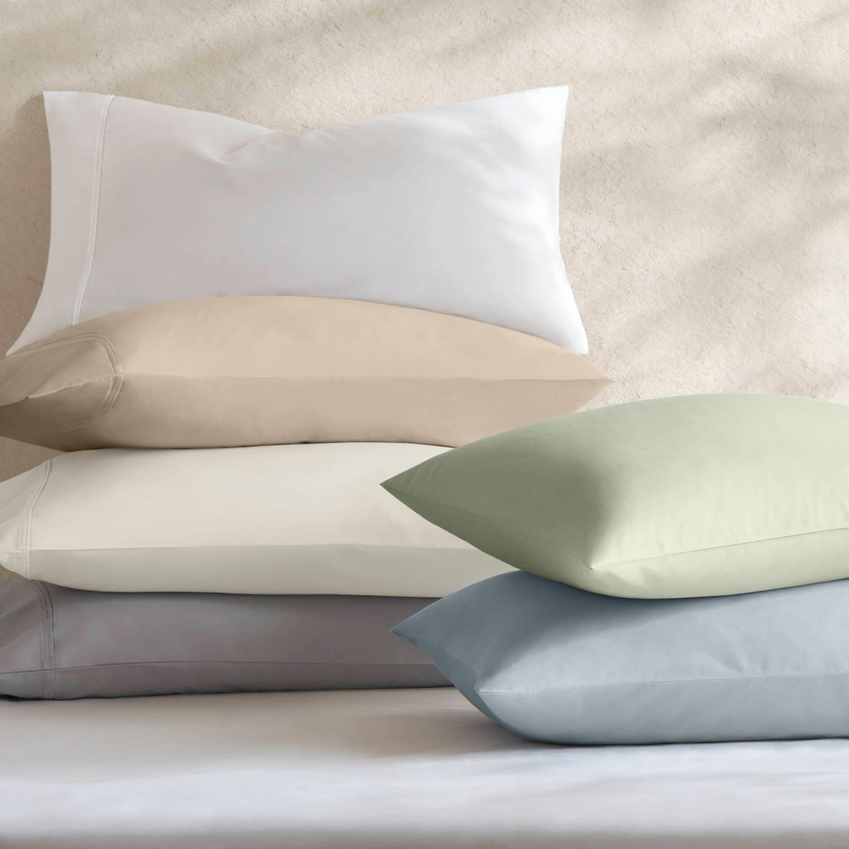 2-Piece King Sham Sateen Pillowcase Set, Grey - Luxurious Comfort & Easy Care