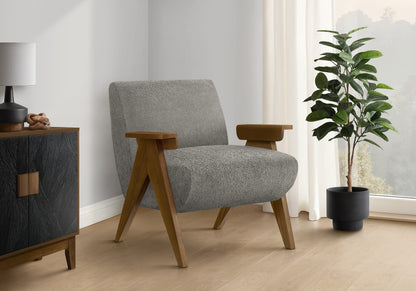 Gray Upholstered Accent Chair - 31"H, Living Room Bedroom