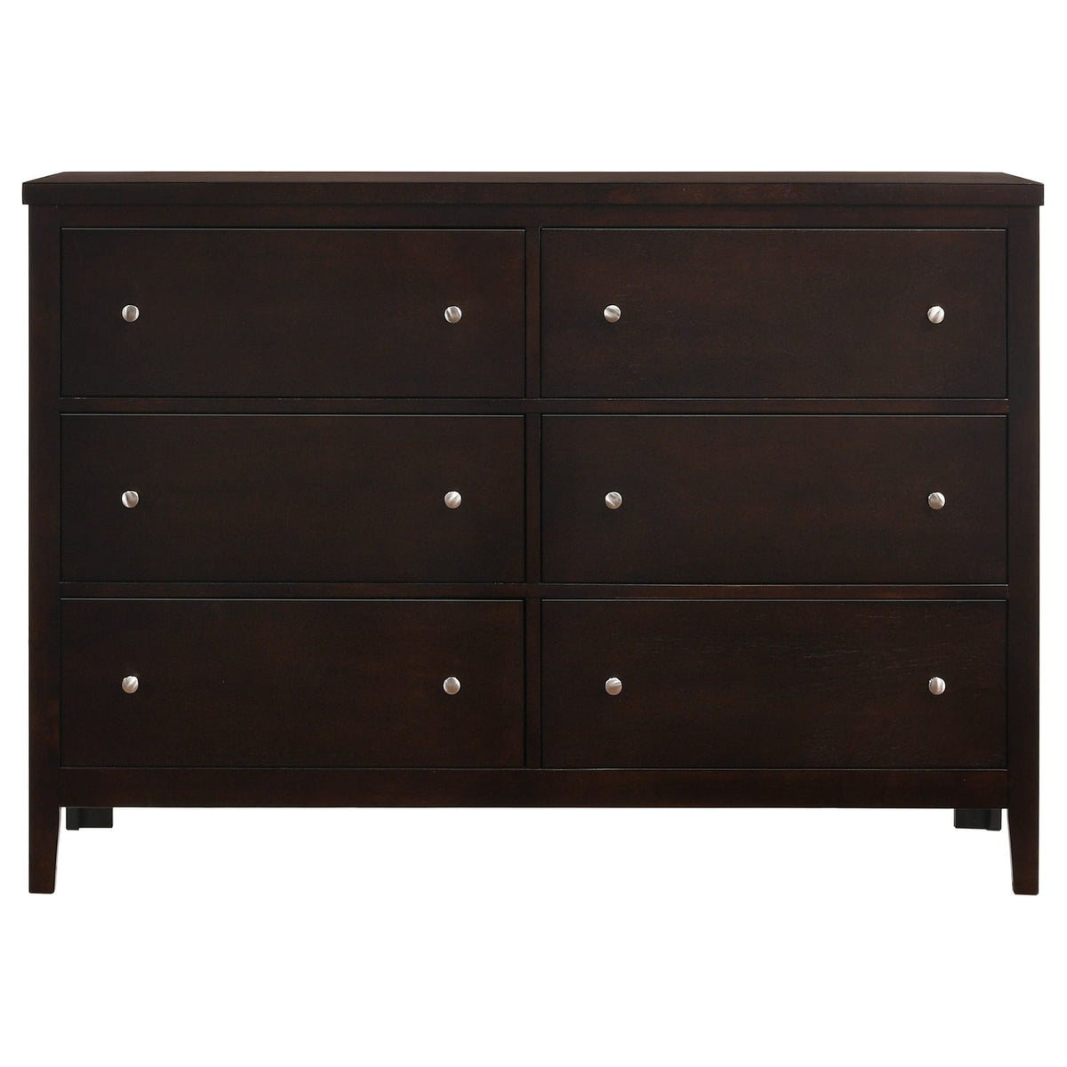 Cappuccino Wood Dresser - 6 Drawers Bedroom