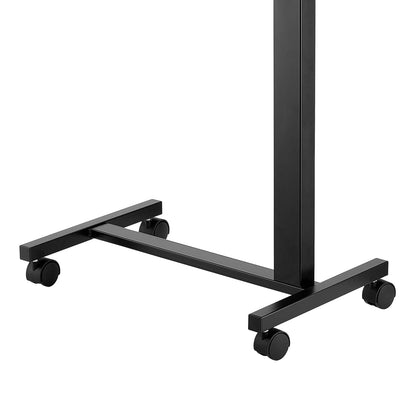 Black Steel Overbed Table - Adjustable Height Laptop Desk